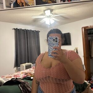 urban outfitters short sleeve mesh top